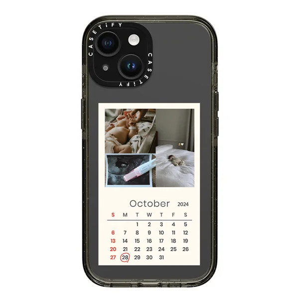 قاب موبایل سفارشی شفاف | calendar case