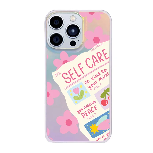 قاب موبایل سفارشی هولوگرامی | self care