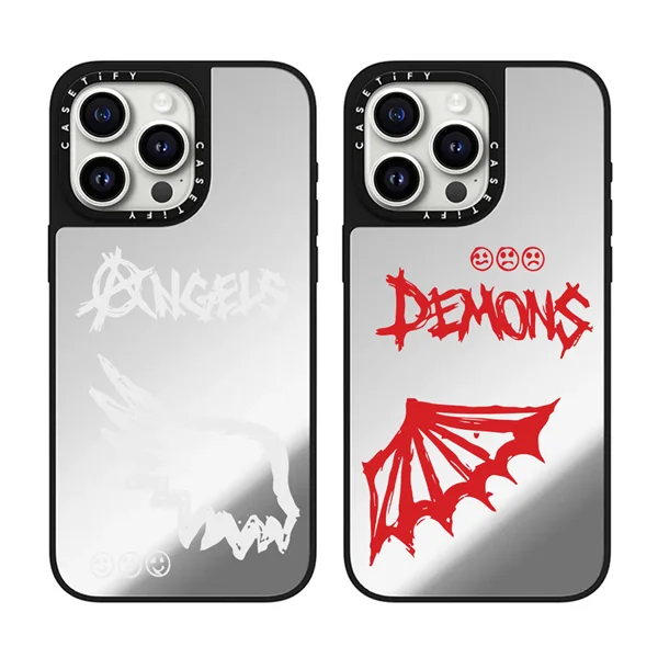 قاب موبایل سفارشی آینه‌ای | Demon & Angel
