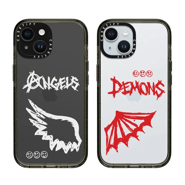 قاب موبایل سفارشی شفاف | Demon & Angel