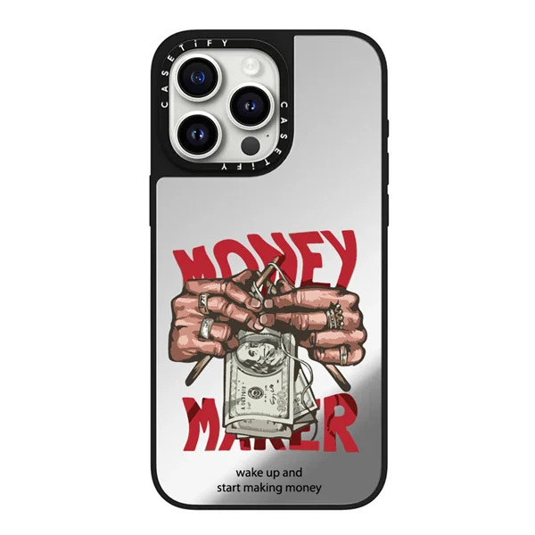 قاب موبایل سفارشی آینه‌ای | money maker