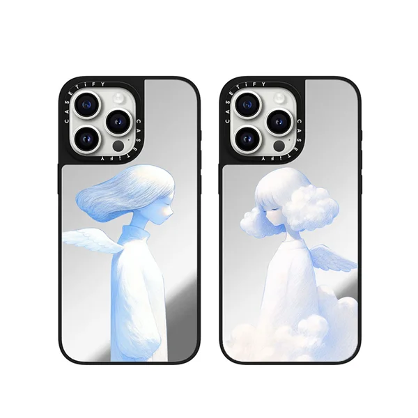قاب موبایل سفارشی آینه‌ای | cloud couple