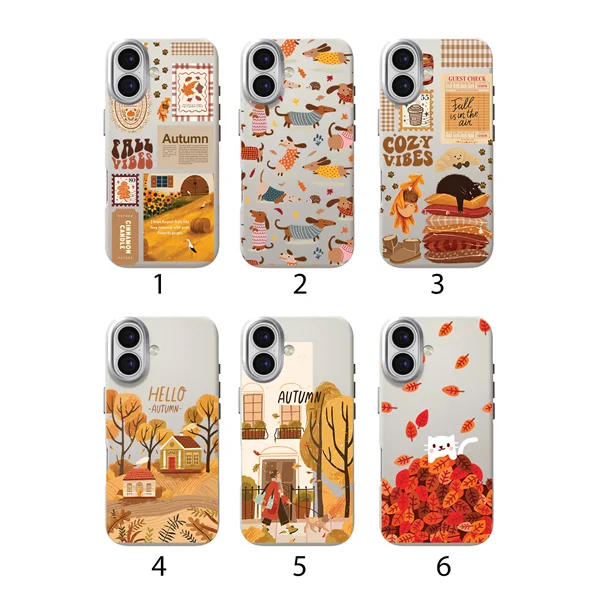 قاب موبایل سفارشی چرمی | Autumn collection