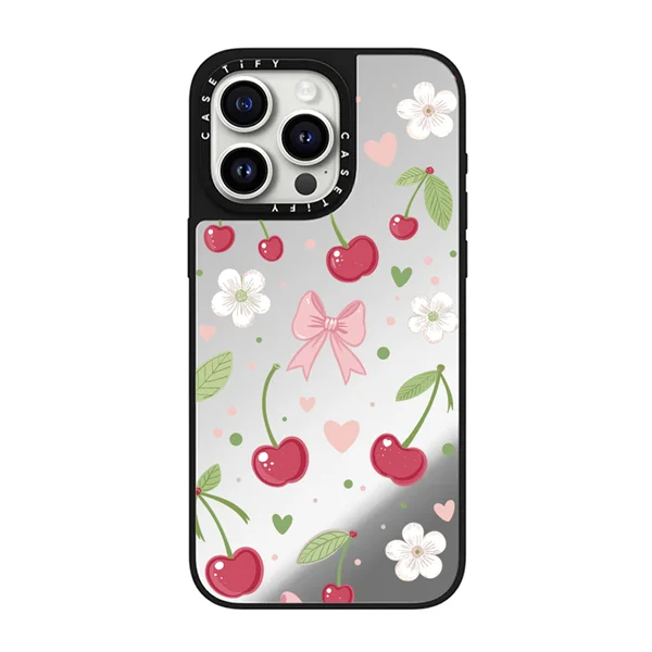 قاب موبایل سفارشی آینه‌ای | Cherry Bloom