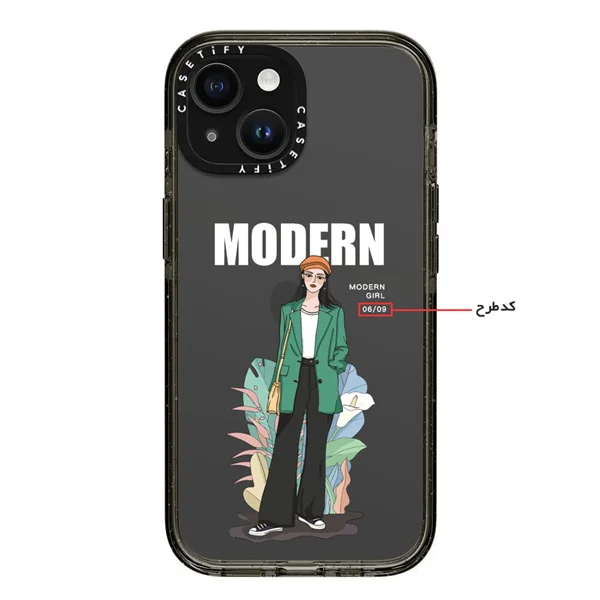 قاب موبایل سفارشی شفاف | modern girl