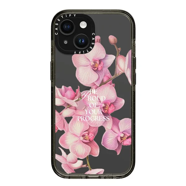 قاب موبایل سفارشی شفاف | flower text